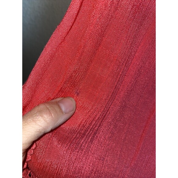 Entro Embroidered Crochet Tunic Ruffle Lace Tank Top Womens M Pink Hippie Boho - Picture 6 of 11